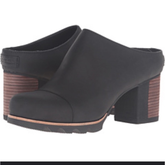 Sorel Shoes - Sorel Addington Mules Black Leather size 10
